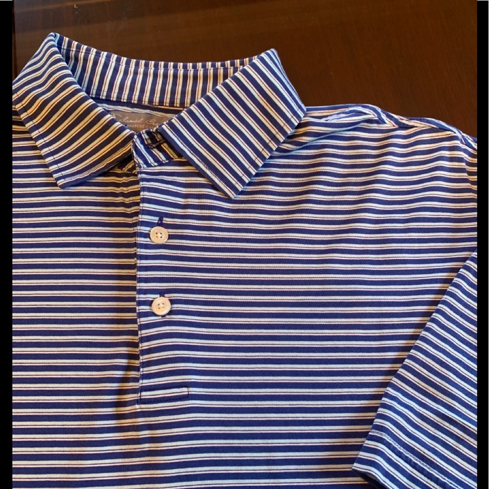 Daniel Cremeiux Striped Polo Size L